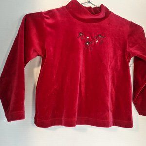 OshKosh B'gosh USA Vtg Girls Velour Top